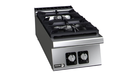 Fagor 900 Series 2 Burner Countertop Extra High Power Gas Hob 20.4kW