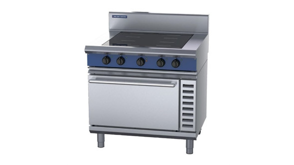 Blue Seal 900mm Induction Oven Range 4 x Full Area 5kW UKIN54F