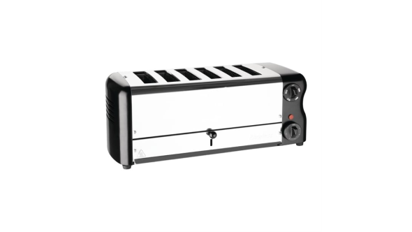 Rowlett Esprit 6 Slot Toaster Jet Black w/2x Additional Elements & Sandwich Cage - CH187