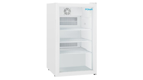 Polar C-Series Under Counter Display Fridge White 90Ltr