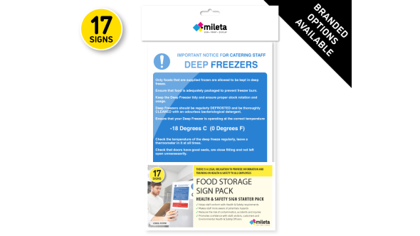 Food Storage Sign Pack - FSTPK 17 Signs