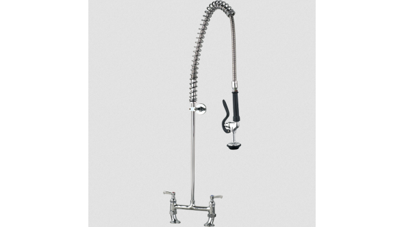 Aquajet AJPR30 Twin Pedestal - Twin Feed - Deck Mounted Pre-Rinse