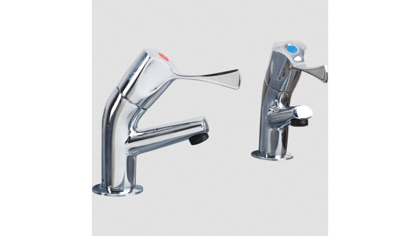 AquaTechnix TX-500BL 1/2-inch Basin Taps with 3-inch Lever (pair) H: 130mm