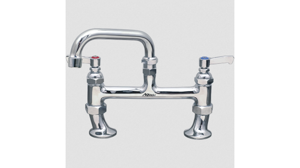 AquaJet AJ-B-306L Twin Mixer Tap with Lever control and 150mm Swivel Spout