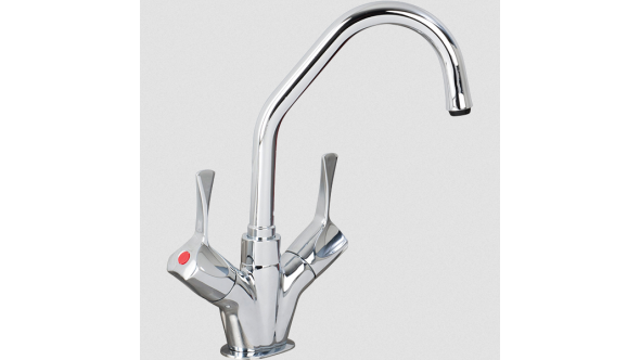 AquaTechnix LEVER operated faucet TX-B-20 base with 150mm swivel spout. H: 271mm