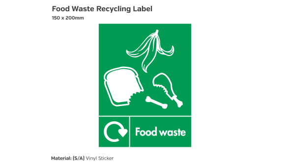 Food Waste Recycling Label - Vinyl Sticker