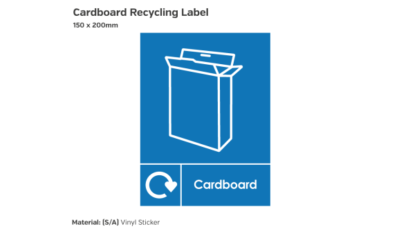 Cardboard Recycling Label - Vinyl Sticker