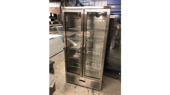 Blizzard SN:72730486673522411 GRADED-01101 Upright Double Hinged Glass Door Bottle Cooler
