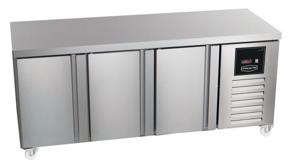 Sterling Pro Green SNI-6-200-30-NS 3 Door Freezer Counter Plain Top