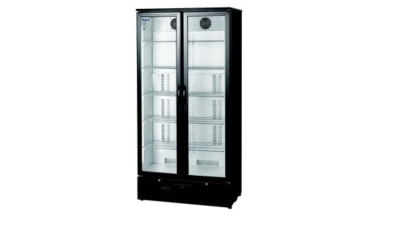 Prodis NT20-LE Hinged Glass Double Door Black Upright Bottle Cooler, 560 Litres