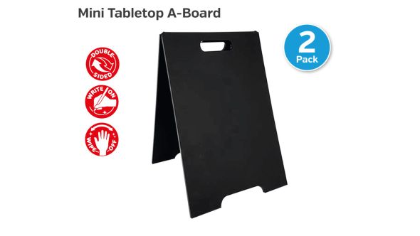 Mini A-Board Tabletop counter top tent message board. Pack of 2