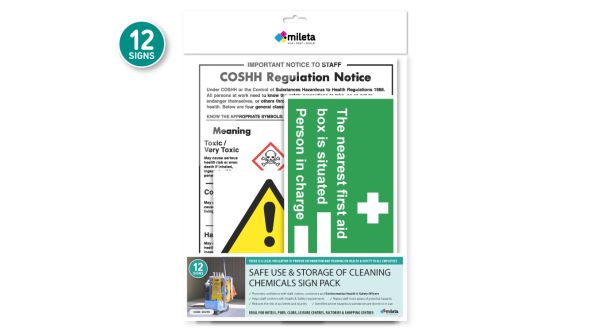 Safe Use & Storage of Chemicals Sign Pack