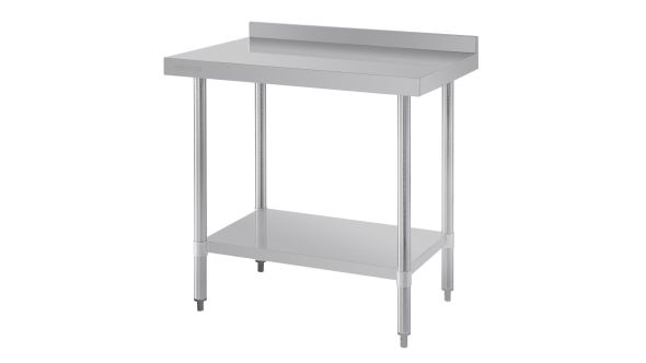 Vogue Stainless Steel Prep Table with Upstand 900mm
