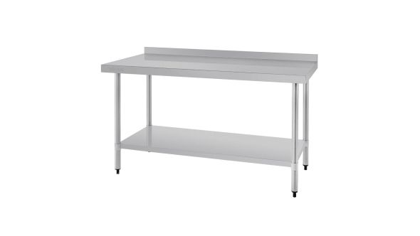 Vogue Stainless Steel Prep Table with Upstand 1500mm