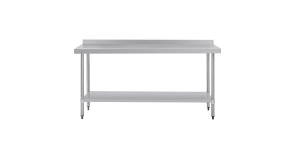 Vogue Stainless Steel Prep Table with Upstand 1800mm