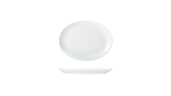 Genware Porcelain Oval Plate 24cm/ 9.5"