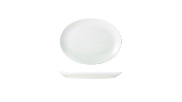 Genware Porcelain Oval Plate 28cm/ 11"