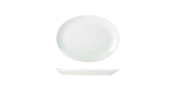 Genware Porcelain Oval Plate 31cm/ 12.25"