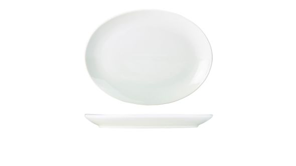 Genware Porcelain Oval Plate 36cm/ 14"