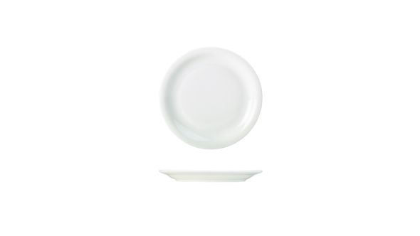Genware Porcelain Narrow Rim Plate 16cm/ 6.25"