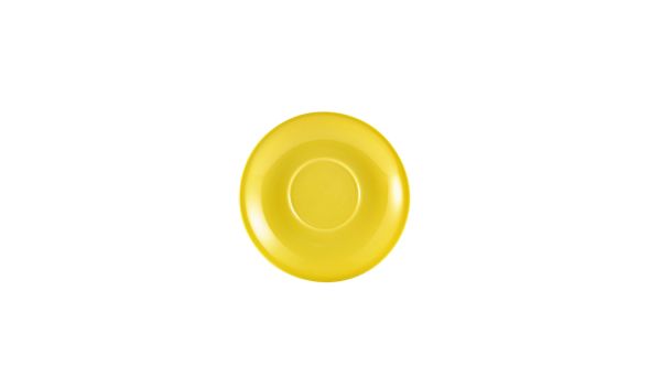 Genware Porcelain Yellow Saucer 16cm