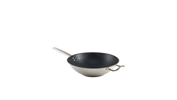 GenWare Non Stick Teflon Stainless Steel Wok 30cm