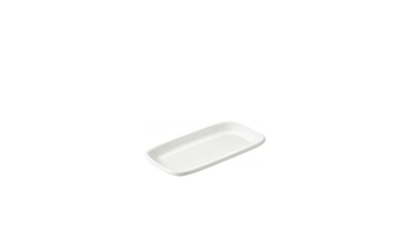 Genware Porcelain Rounded Rectangular Plate 19.5 x 10cm/ 7.75 x 4"