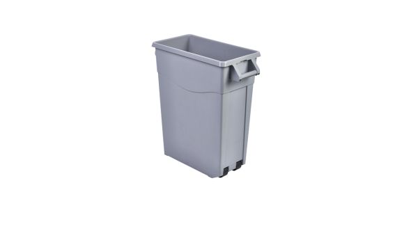 Grey Slim Recycling Bin 65L