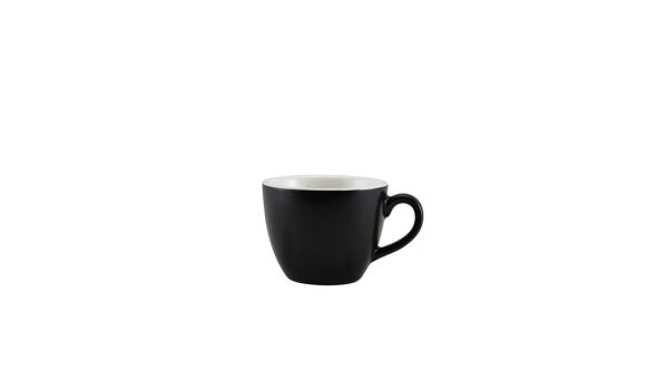 Genware Porcelain Matt Black Bowl Shaped Cup 9cl/ 3oz