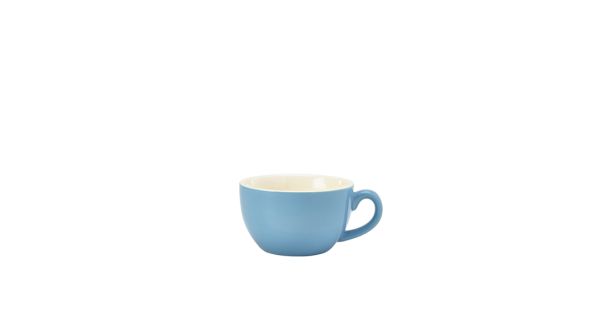 Genware Porcelain Blue Bowl Shaped Cup 17.5cl/ 6oz