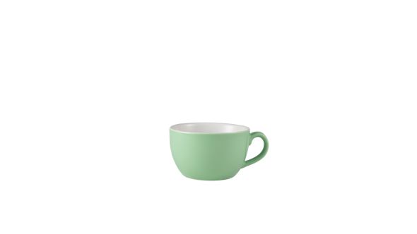 Genware Porcelain Green Bowl Shaped Cup 17.5cl/ 6oz
