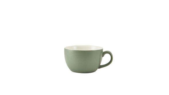 GenWare Porcelain Matt Sage Bowl Shaped Cup 25cl/ 8.75oz
