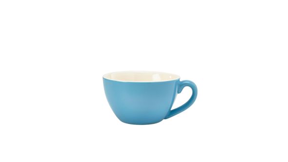 Genware Porcelain Blue Bowl Shaped Cup 34cl/ 12oz