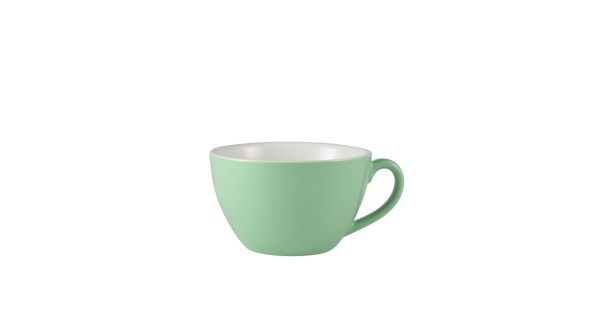 Genware Porcelain Green Bowl Shaped Cup 34cl/ 12oz