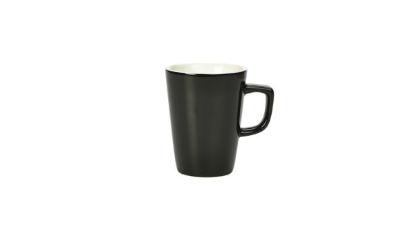 Genware Porcelain Black Latte Mug 34cl/ 12oz