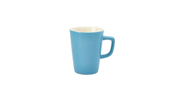Genware Porcelain Blue Latte Mug 34cl/ 12oz