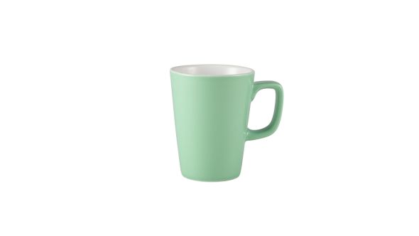 Genware Porcelain Green Latte Mug 34cl/ 12oz