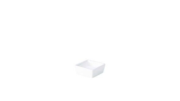 Genware Porcelain Square Dish 6.4 x 2.5cm/ 2.5 x 1"