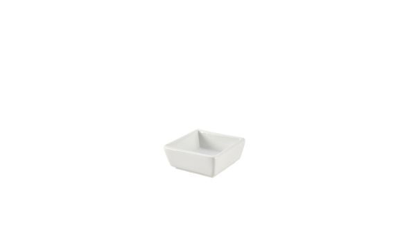 Genware Porcelain Square Dish 8.5 x 3.5cm/ 3.25 x 1.4"