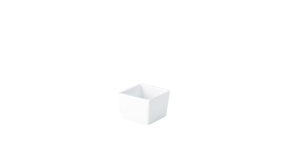 Genware Porcelain Square Dish 6.4 x 4.8cm/ 2.5 x 2"