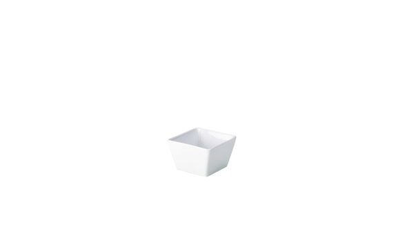 Genware Porcelain Square Dish 8.5 x 5.5cm/ 3.25 x 2.25"