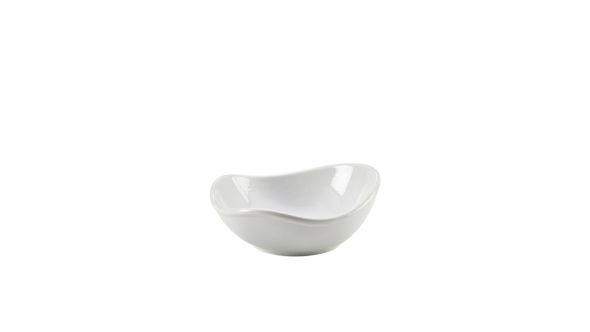 Genware Porcelain Organic Triangular Bowl 15cm/ 6"