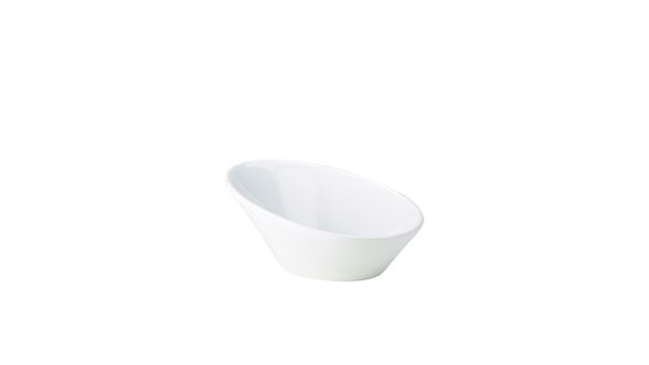 Genware Porcelain Oval Sloping Bowl 16cm/ 6.25"