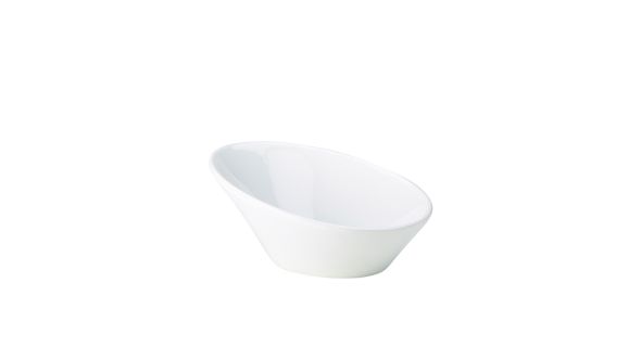 Genware Porcelain Oval Sloping Bowl 21cm/ 8.25"