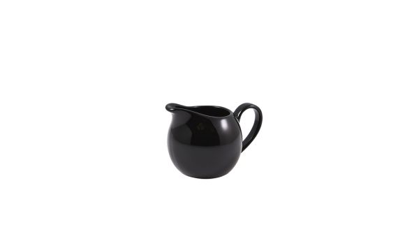 Genware Porcelain Black Jug 14cl/ 5oz