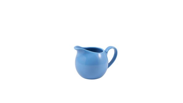 Genware Porcelain Blue Jug 14cl/ 5oz
