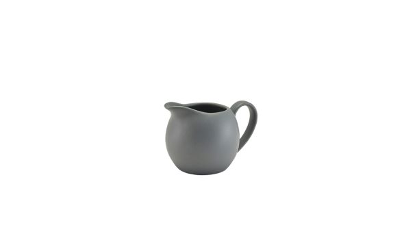 Genware Porcelain Matt Grey Jug 14cl/ 5oz