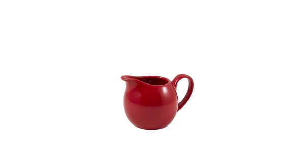 Genware Porcelain Red Jug 14cl/ 5oz