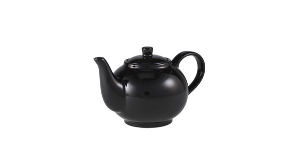 Genware Porcelain Black Teapot 45cl/ 15.75oz