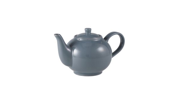 Genware Porcelain Grey Teapot 45cl/ 15.75oz